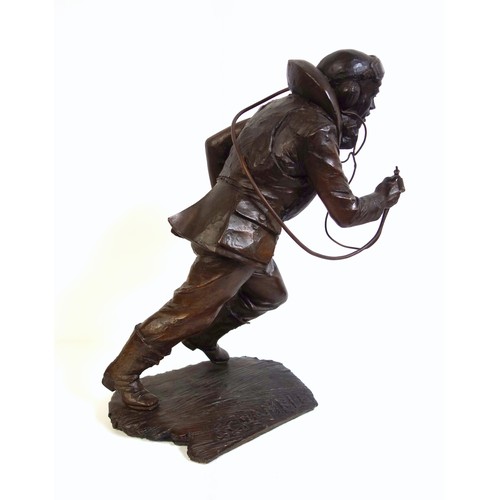 77 - James Butler, MBE RA (1931–2022) British, sculpture, ‘Scrambling Pilot’, H. 59 cm, signed ‘Butler 93... 