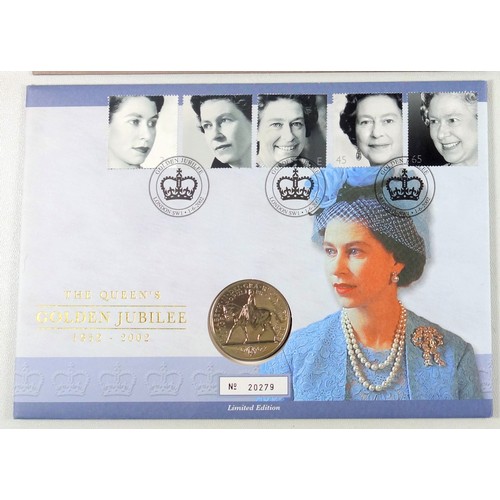 494 - Two Royal Mail albums containing 1st Day covers, mostly from 1996 including coin covers, 9 with £5s,... 