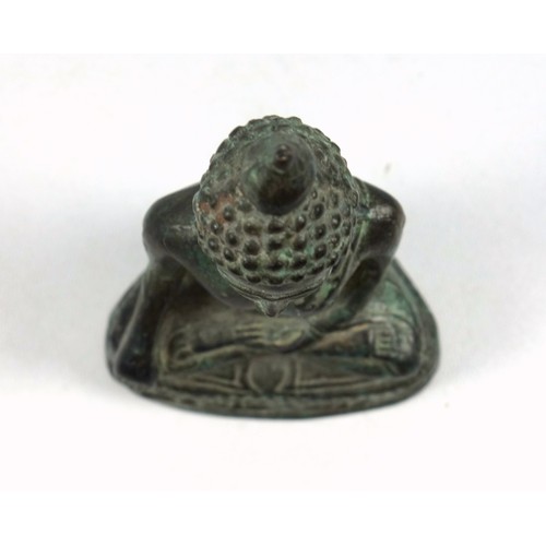 126 - Burmese School, possibly 19th century, bronze Buddha in the 'Calling the Earth to Witness' position.... 