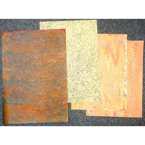 86 - 9 sheets of hand marbled paper, largest 71 x 49cm (9)