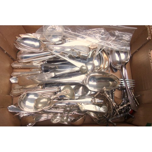 26 - Pair of silver plated King's Pattern fish servers, by Elkington & Co., cased; suite of cutlery for 6... 