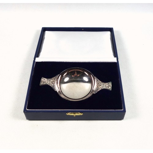 80 - Scottish silver Quaich with 