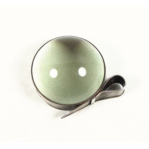 83 - Large silver mounted tabletop magnifying glass, stamped 