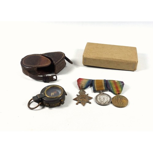 200 - Group of 3 First World War medals awarded to 8045 Cpl. H C Thomas, CAV. SIG. Squad., comprising the ... 