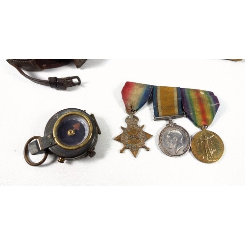 200 - Group of 3 First World War medals awarded to 8045 Cpl. H C Thomas, CAV. SIG. Squad., comprising the ... 