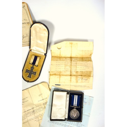 201 - Family group of war medals comprising the Military Cross awarded to Lieut. Clarence Reginald Robinso... 