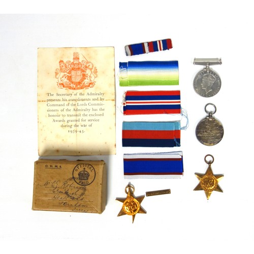 201 - Family group of war medals comprising the Military Cross awarded to Lieut. Clarence Reginald Robinso... 