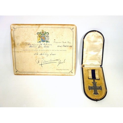 201 - Family group of war medals comprising the Military Cross awarded to Lieut. Clarence Reginald Robinso... 