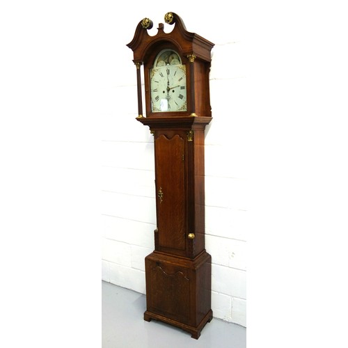 207 - George III longcase clock with a painted dial inscribed 