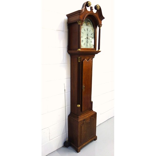 207 - George III longcase clock with a painted dial inscribed 