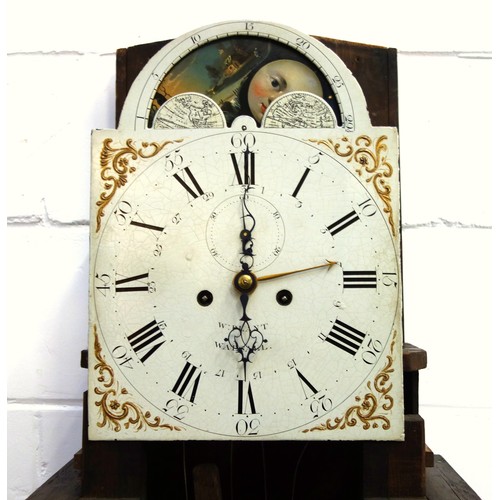 207 - George III longcase clock with a painted dial inscribed 