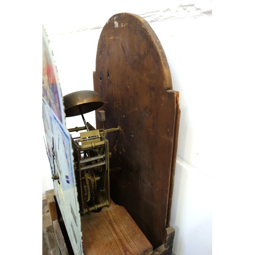 214 - Early Victorian Welsh longcase clock with a painted dial inscribed 