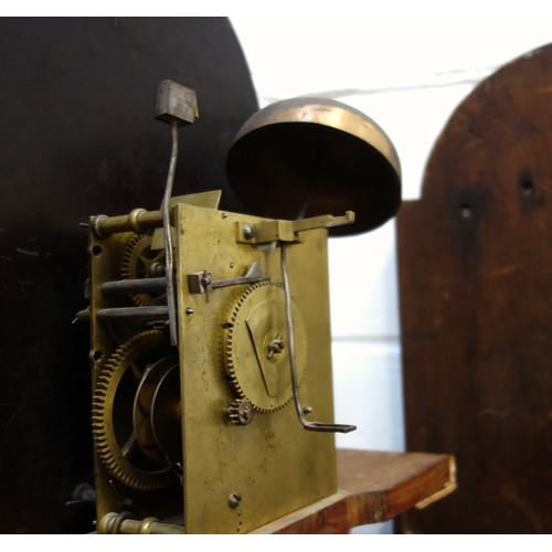 214 - Early Victorian Welsh longcase clock with a painted dial inscribed 