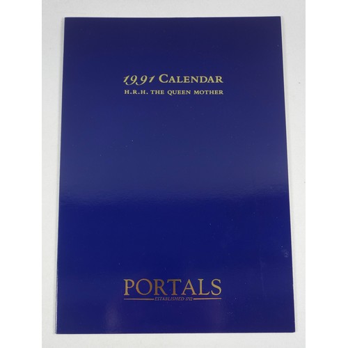 185 - Quantity of De La Rue Portals mould made watermarks comprising Royal calendars for 1977, 1991, 2001;... 