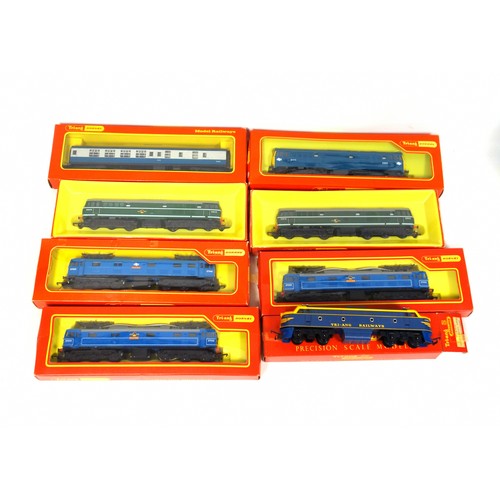 440 - Three Tri-ang Hornby Co-Co Class EM2 Electric Locomotives, R.351; Two A-1-A A-1-A Diesel Electric Lo... 
