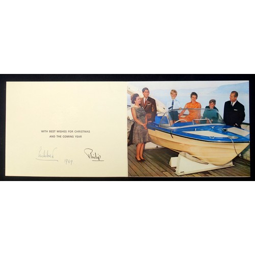 50 - H.M. Queen Elizabeth II ('Lilibet' signed) and H.R.H. Prince Philip, Duke of Edinburgh: Christmas ca... 