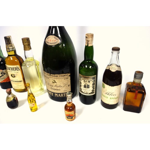 3 - Bottle of Teacher's Highland Cream Scotch Whisky, 75cl; Bols Curacao, Henekeys Gin, Booth's Dry Gin,... 