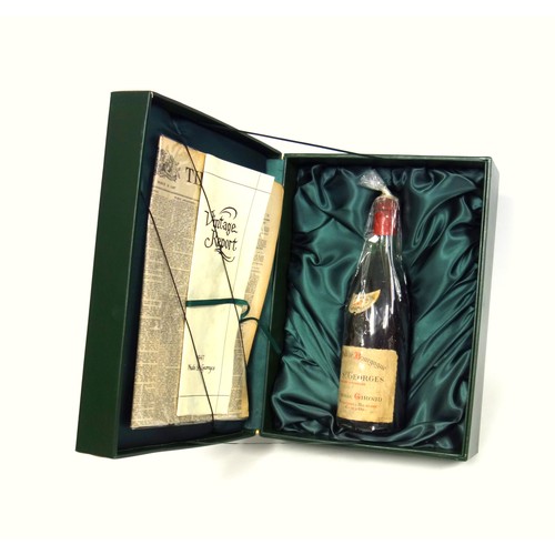 5 - Bottle of 1947 Camille Giroud Nuits St Georges, 75cl, with a copy of The Times from March 24 1947 an... 