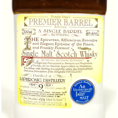 31 - Douglas Laing's Premier Barrel 9 Year Islay Single Malt Scotch Whisky decanter, distilled at Laphroa... 