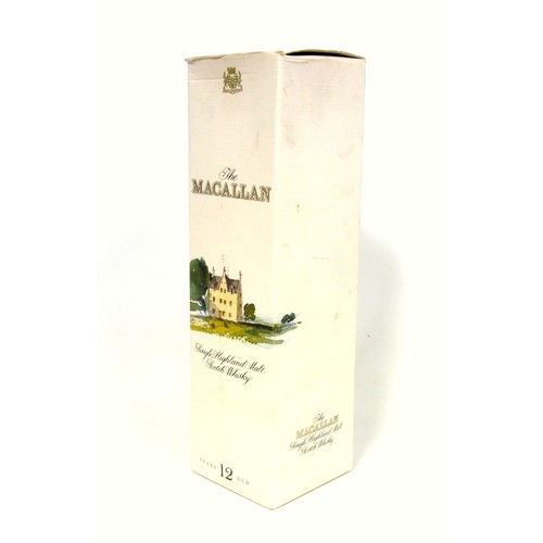 28 - Bottle of Macallan 12 Year Old Speyside Single Malt Scotch Whisky, c.1990s, 1L, 43% ABV, in original... 