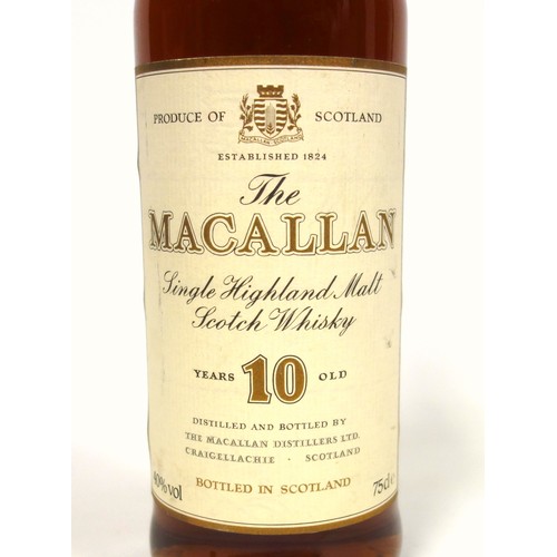 29 - Bottle of Macallan 10 Year Old Speyside Single Malt Scotch Whisky, c.1980s, 75cl, 40% ABV