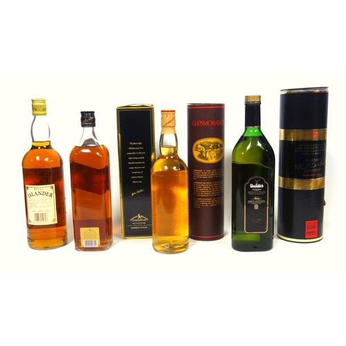 32 - Bottle of Johnnie Walker Black Label 12 Year Scotch Whisky, 1L, boxed; Glenmorangie 10 Year Old Sing... 