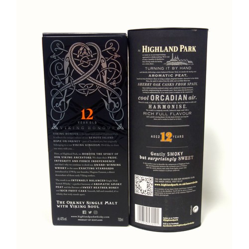 35 - 2 bottles of Highland Park 12 Year Old Viking Honour Single Malt Scotch Whisky, 700ml, 40% A.B.V., e... 