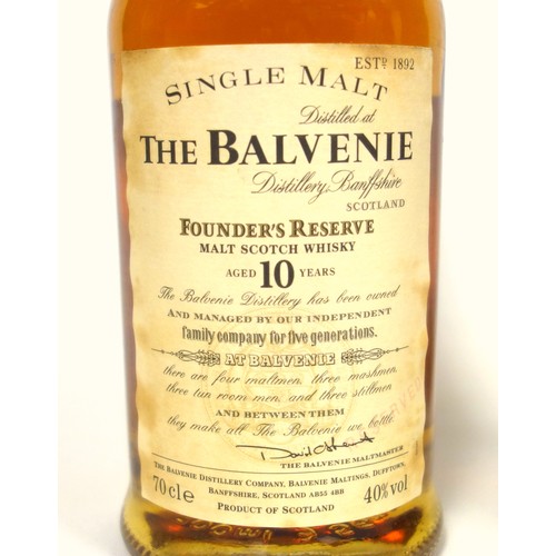 37 - Bottle of Balvenie Founder's Reserve 10 Year Single Malt Scotch Whisky, 70cl,  40% A.B.V.; Aberlour ... 