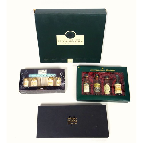 54 - Miniatures - Classic Malts of Scotland Finest Collection gift box with tasting VHS,, containing Tali... 