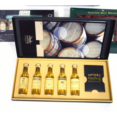 54 - Miniatures - Classic Malts of Scotland Finest Collection gift box with tasting VHS,, containing Tali... 