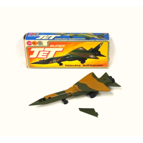 1 - Marx Superjet friction drive plastic model, No.545, in khaki camouflage livery, W.37.5cm, boxed