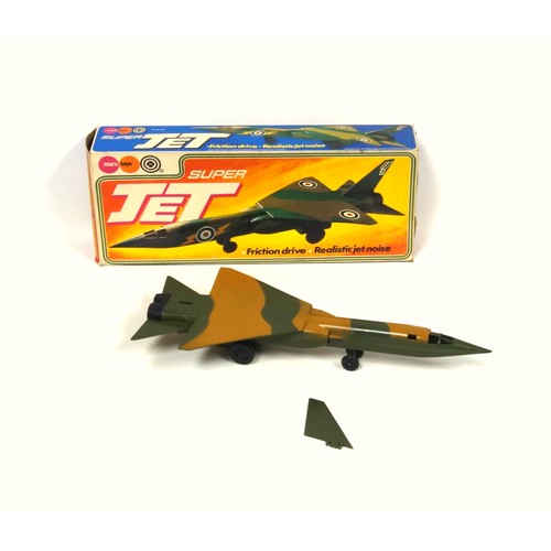 1 - Marx Superjet friction drive plastic model, No.545, in khaki camouflage livery, W.37.5cm, boxed