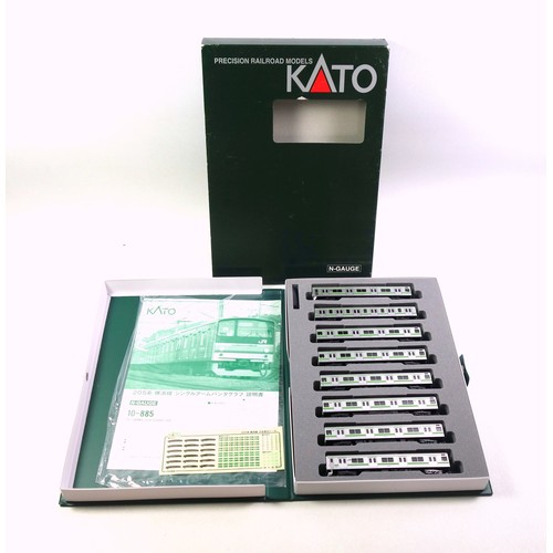 36 - Kato N Gauge 10-885 205 Series Yokohama Line Train set, comprising 8 cars, cased, with paperwork, an... 