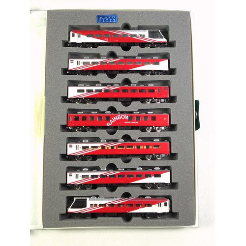 38 - Kato N Gauge 10-306 JR Super Express Rainbow Train set, comprising 7 cars, cased, with paperwork, an... 