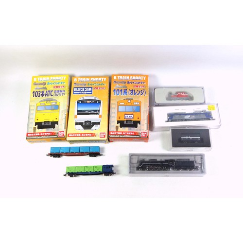 71 - Micro Ace N Gauge A9606 steam locomotive, A1042 C-Type Diesel locomotive, Japanese Locomotive, and a... 