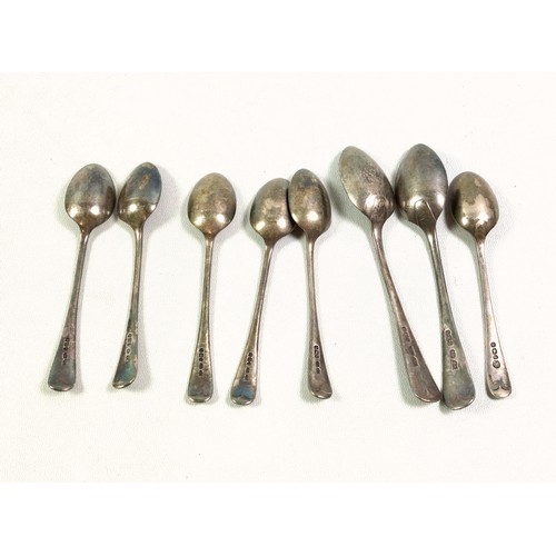 149 - Set of 5 Late Victorian Georgian style bright cut coffee spoons, by Joseph Rodgers & Sons, Sheffield... 