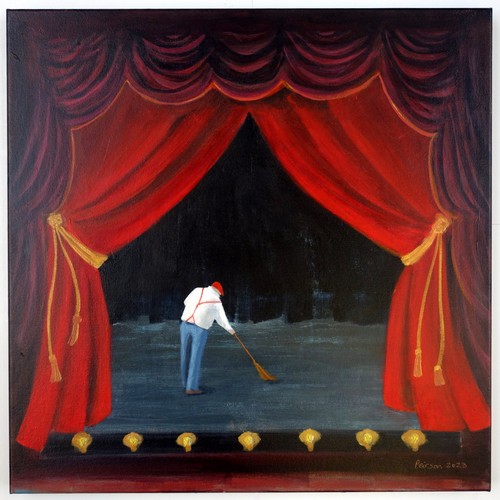 410 - Barbara Peirson (British, b.1957), ''Sweeping the Stage for Richard'', signed and dated 2023 verso, ... 