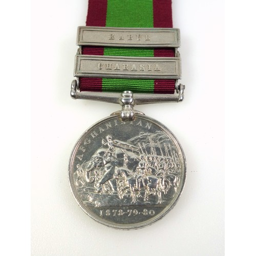 497 - Victoria Afghanistan medal 1878-80 with 2 clasps 