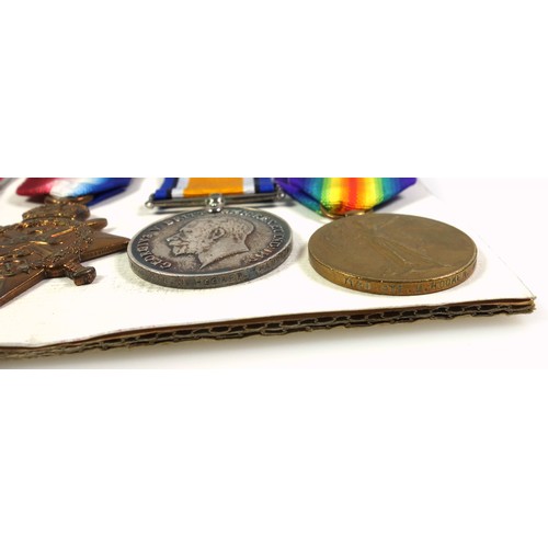 499 - Trio of George V medals awarded to 7158 Pte. J. Hooker, Hamps. R., comprising the 1914 