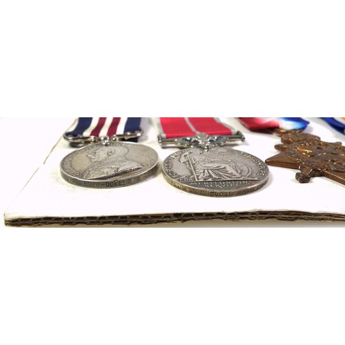 499 - Trio of George V medals awarded to 7158 Pte. J. Hooker, Hamps. R., comprising the 1914 