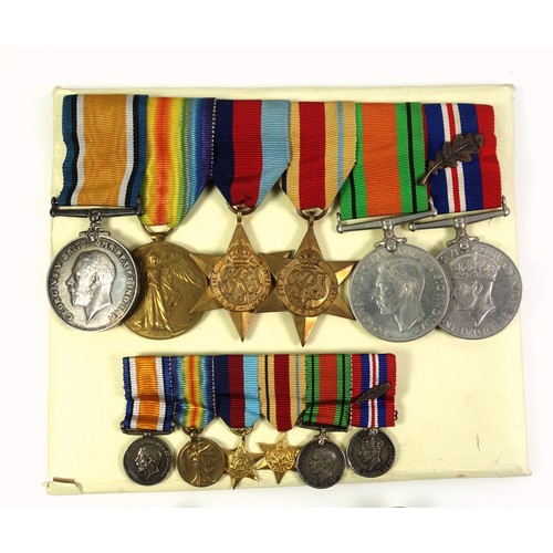 500 - Group of 6 medals awarded to Lieut. E. R. Green, comprising George V War and Victory medals, George ... 