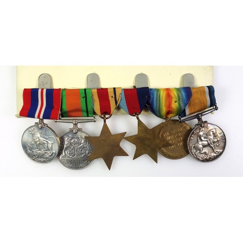 500 - Group of 6 medals awarded to Lieut. E. R. Green, comprising George V War and Victory medals, George ... 