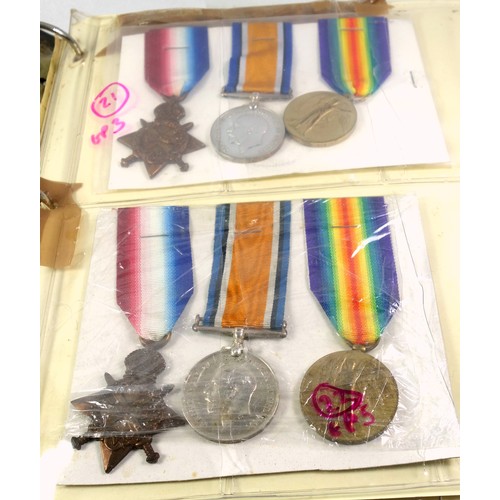 502 - George V group of 3 First World War medals, comprising he 1914-15 star, War and Victory medals award... 