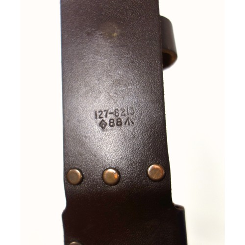 507 - A British Army survival knife 1984, in a sheath dated 1988, blade length 18.2cm, serial number 12782... 