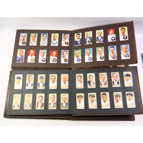 521 - 6 albums containing mainly 1930s Player's Cigarette cards, including 2 sets of cricketers (100), set... 