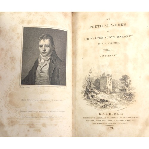 558 - [Bindings]. Scott (Sir Walter). Poems, mixed edns., 7 vols, printed by James Ballantyne and Co., Edi... 