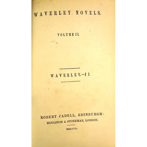 559 - [Bindings]. Scott (Sir Walter). Waverley Novels, 35 of 48 vols., pub. Robert Cadell, Edinburgh, 1849... 