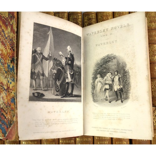 559 - [Bindings]. Scott (Sir Walter). Waverley Novels, 35 of 48 vols., pub. Robert Cadell, Edinburgh, 1849... 