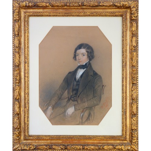 9 - J. W. Harland (British, 19th Century), study of a seated young Victorian gentleman, signed and dated... 