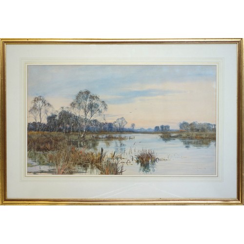 40 - Robert Winchester Fraser (British, 1848-1906), 'By The River', watercolour, signed lower right, gall... 